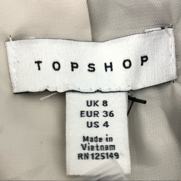 NEW TOPSHOP Black Side Button Tailored Blazer Jacket Size 4 - Picture 7 of 9